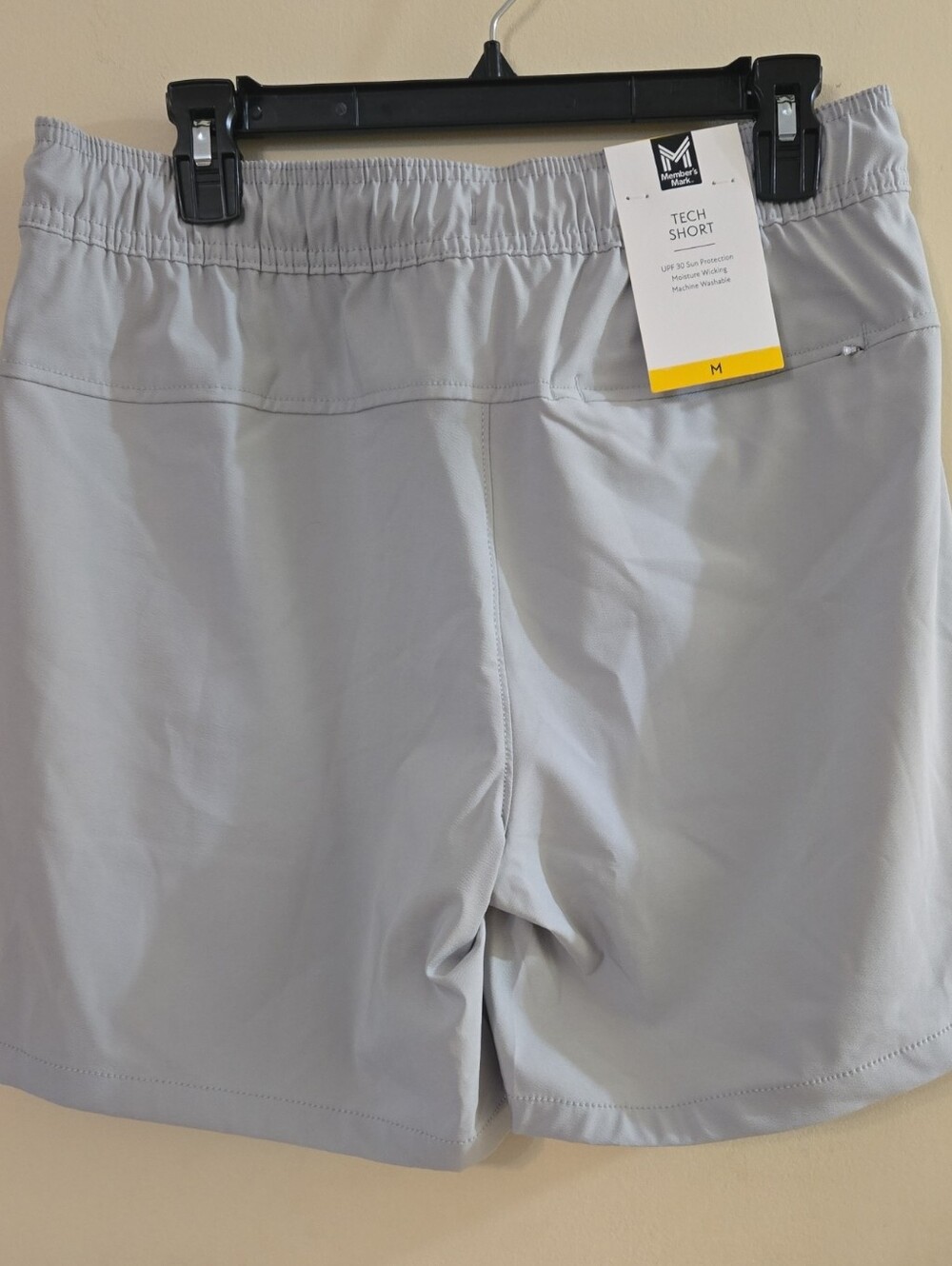 Members Mark  Light Gray Tech Shorts